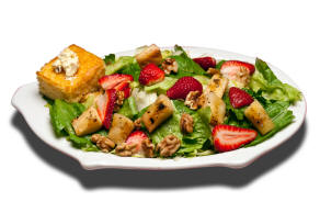 Beale St. Salad - Our kicked up grilled pineapple chunks, sliced strawberries and walnuts on a fresh bed of lettuce served with raspberry vinaigrette dressing. Served with cornbread.